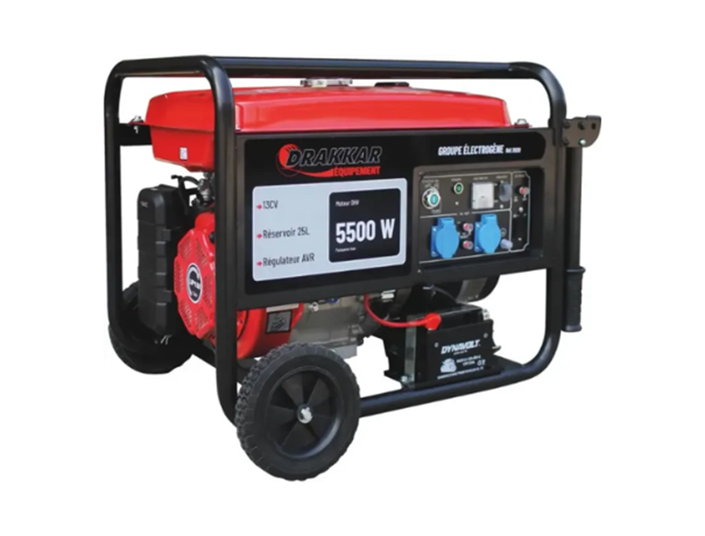 Gerador a gasolina monofásico - 5500W/13Cv - DRAKKAR
