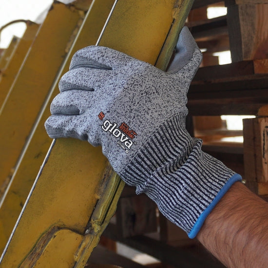 Luva anticorte fibra de aço/HPPE revestimento poliuretano - Glova