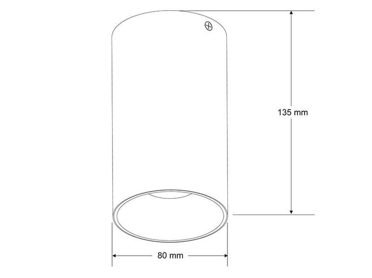 Aplique teto preto - BOX GU10