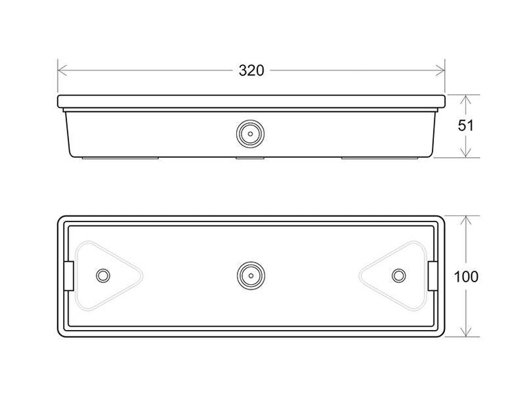 Luz de emergência LED RECLUX - Hermética IP65