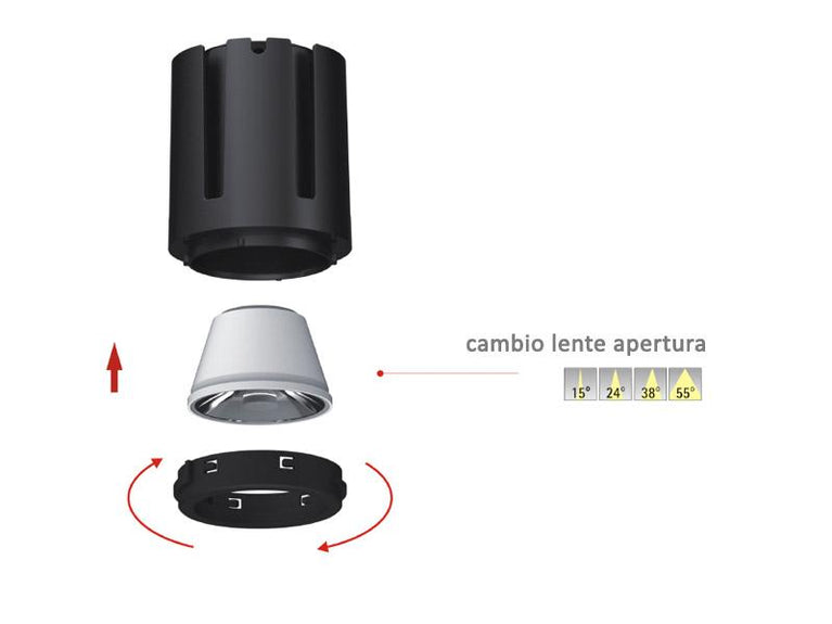 HOTEL SPOT LED Ø70 - 24W, CRI>90 Profissional