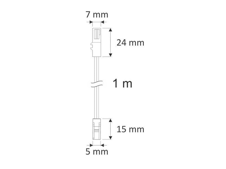 Cabo extensão com conectores rápidos 2 Pin - 1m
