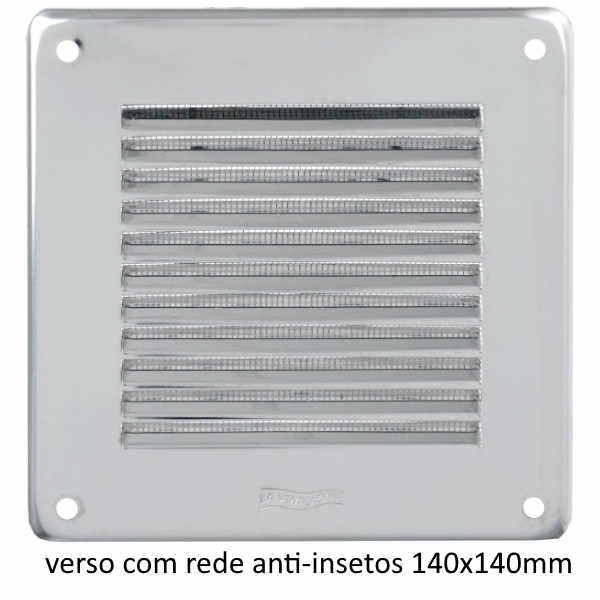 Grelha de ventilação Inox Quadradas
