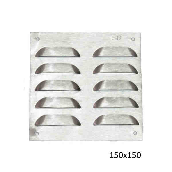Grelha de ventilação Plana em Inox