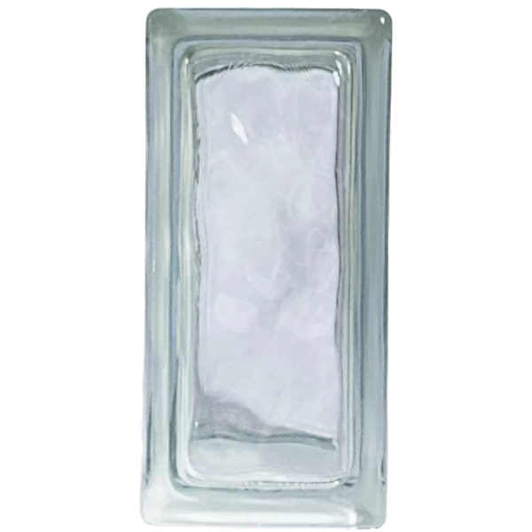 Bloco de vidro retangular ondulado - 10 unidades