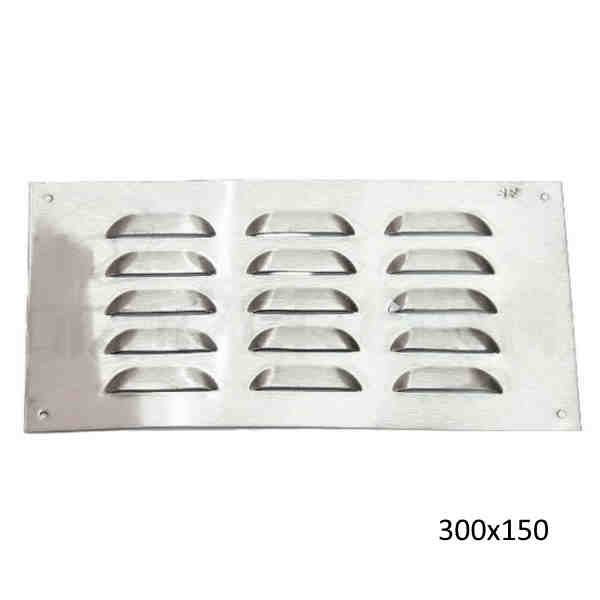 Grelha de ventilação Plana em Inox