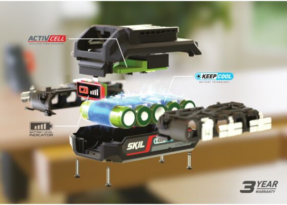 Bateria de Iões de Lítio «20V MAX» 5,0 AH «KEEPCOOL™» (2x) - Skil