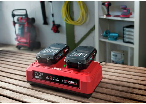 Carregador Duplo para 2x «20V MAX» (18V) - Skil