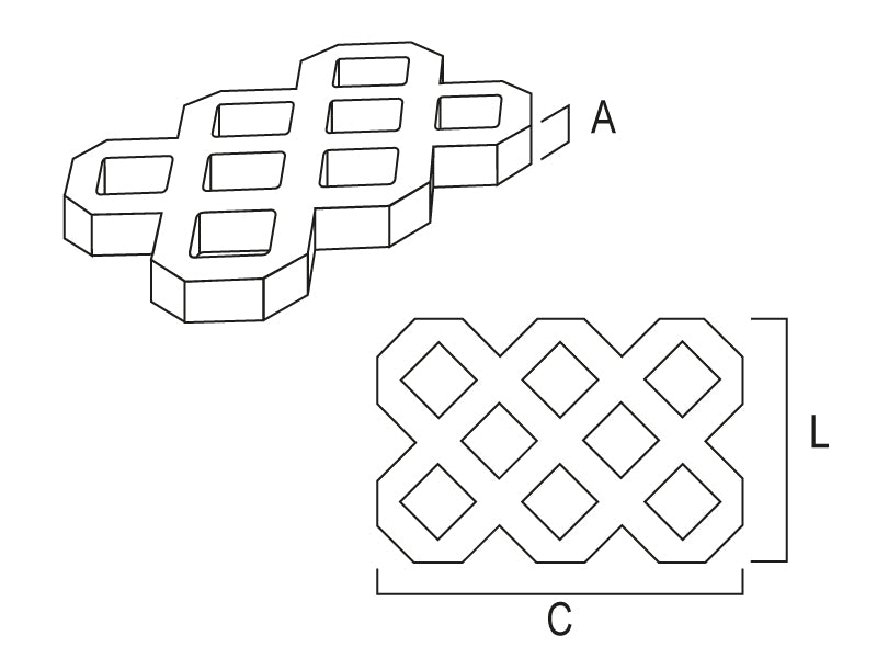 Pavimento Pavê - Grelha - Cinza - Artebel®