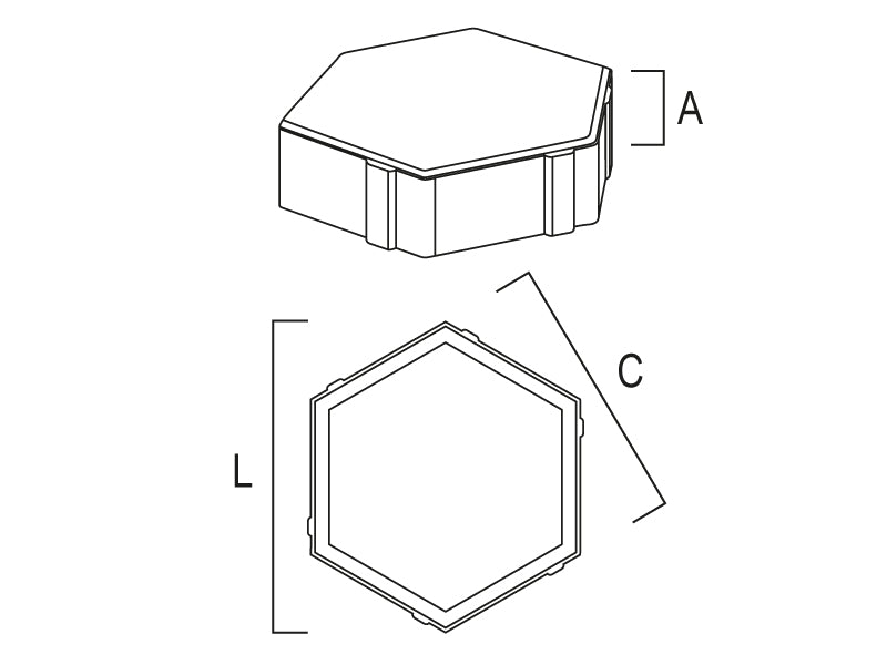 Pavimento Pavê - Hexagonal - Cinza - Artebel®