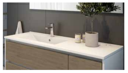 Lavatório descentrado com 1 pio - MoovLux