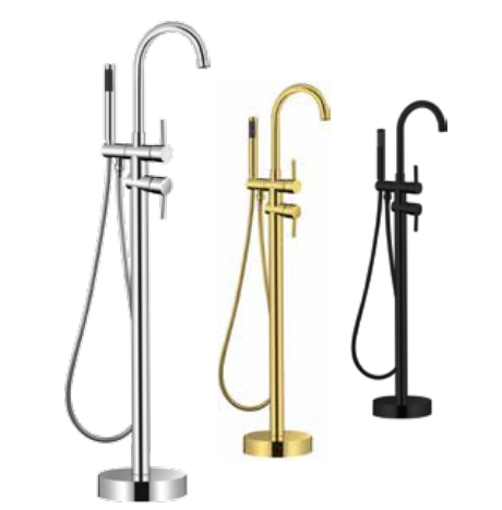 Torneira Monocomando de Banheira ao Chão Cilíndrica