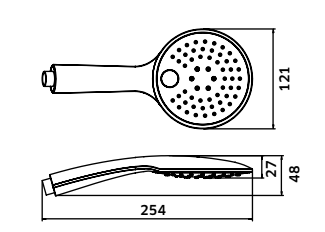 Chuveiro em ABS 3 Funções