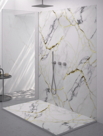 Revestimento de duche efeito mármore - Duplach