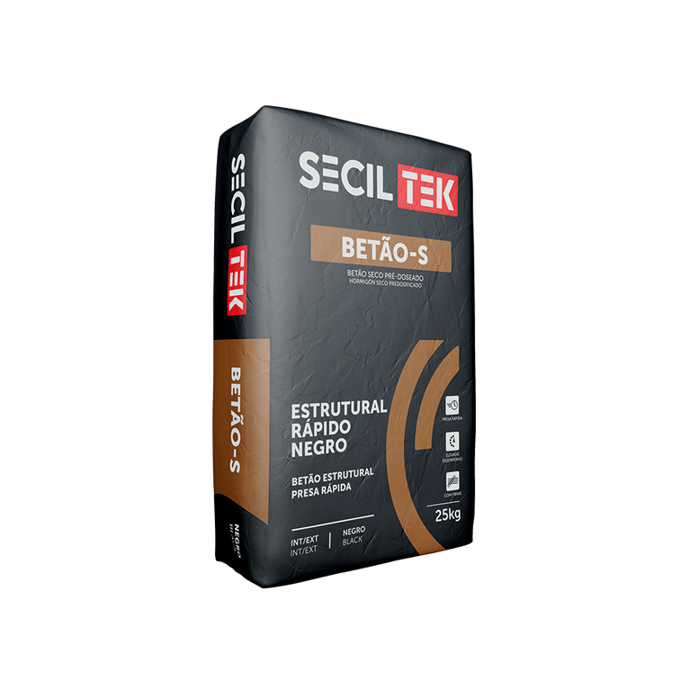 BETÃO-S ESTRUTURAL RÁPIDO NEGRO 25KG - SECIL