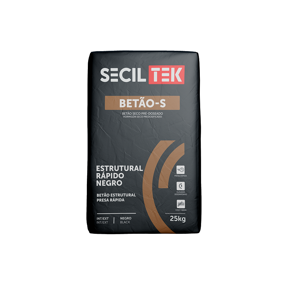 BETÃO-S ESTRUTURAL RÁPIDO NEGRO 25KG - SECIL