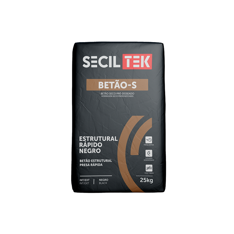 BETÃO-S ESTRUTURAL RÁPIDO NEGRO 25KG - SECIL