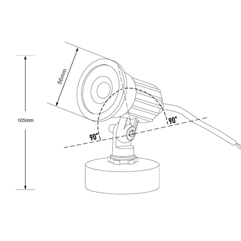 Foco de jardim Sund Base - 5W