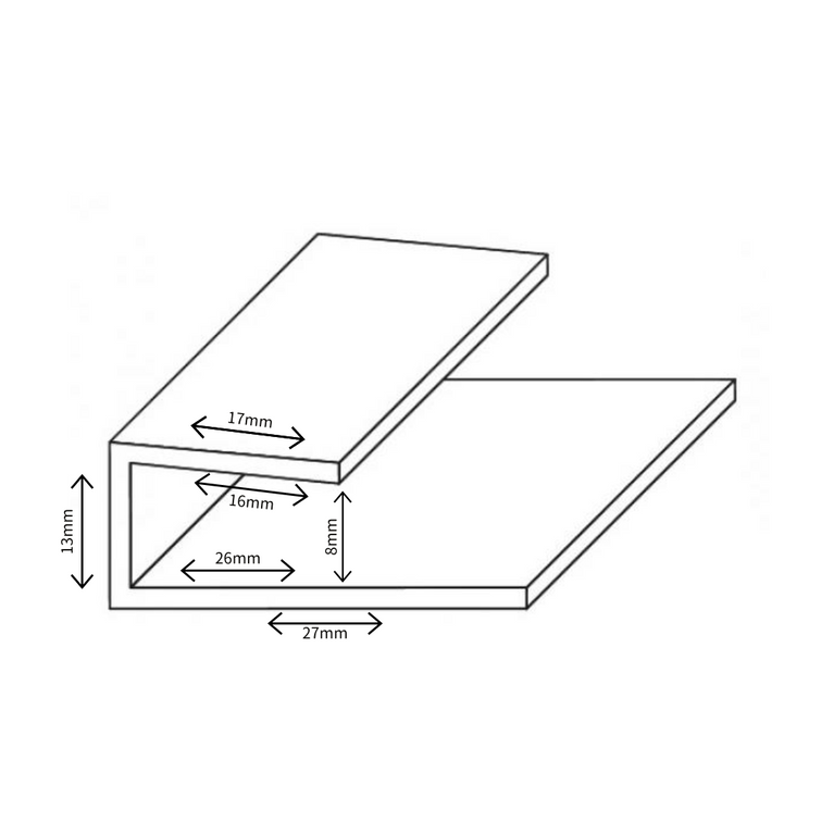 Perfil remate em PVC Interior - 3 metros