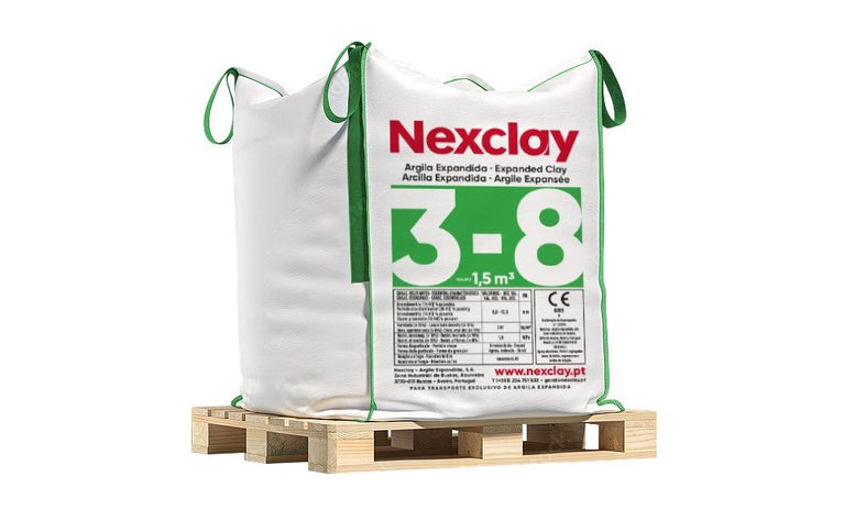 Argila expandida 3-8 Nexclay (8 a 12,5mm) - saco 50 Litros