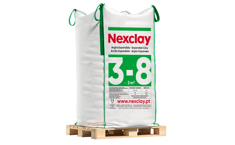 Argila expandida 3-8 Nexclay (8 a 12,5mm) - saco 50 Litros