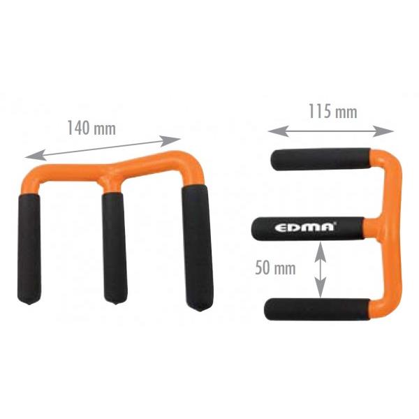 Transportador punho para placa (venda ao par)