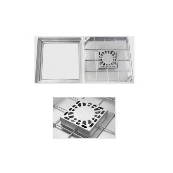 Aro + Tampa com Aba Rebaixado 50mm - com Ralo Sifonado