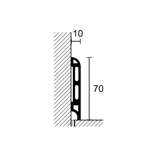 Perfil Rodapé PVC - Line 8605