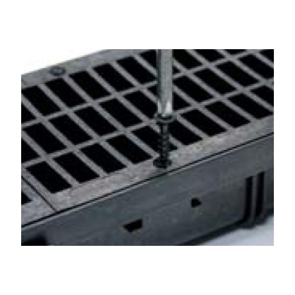 Canal Modular 100 em PP Negro e Grelha Metálica