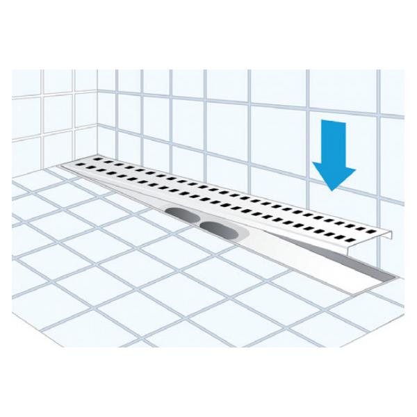 Ralo ECO em ABS e grelha inox para escoamento em linha - FIRST