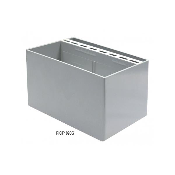 Caixa de inspeção para Grelha Ranhura em PVC Cinza