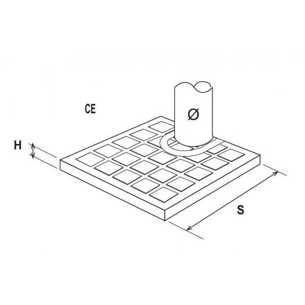 Tampa tecnica para tubos - Cinza