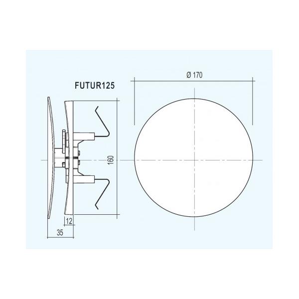 Grelha de ventilação Estética Futur125