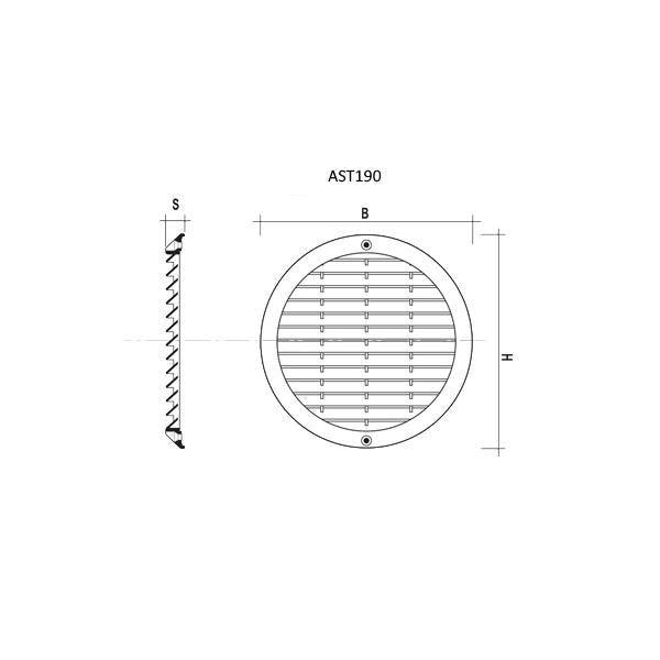 Grelha de Ventilação Redonda Anti-quebra