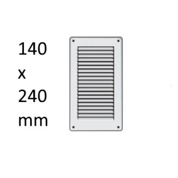 Grelha ventilação em metal branco - fixação com parafusos