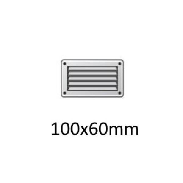 Grelha ventilação em metal branco - fixação com parafusos