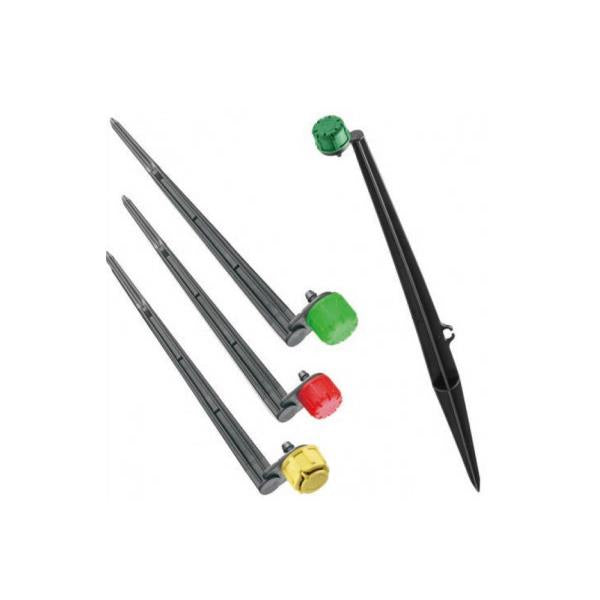 Gotejador Regulável Verde Com Estaca 0-70 L/H