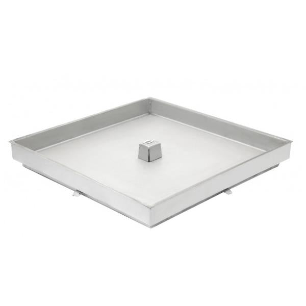 Aro + tampa Inox - Rebaixo de 50mm