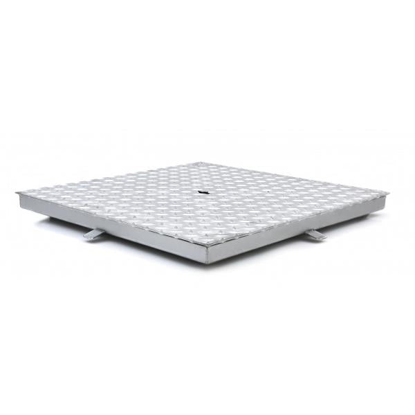 Aro + Tampa rasa Antideslizante - Inox