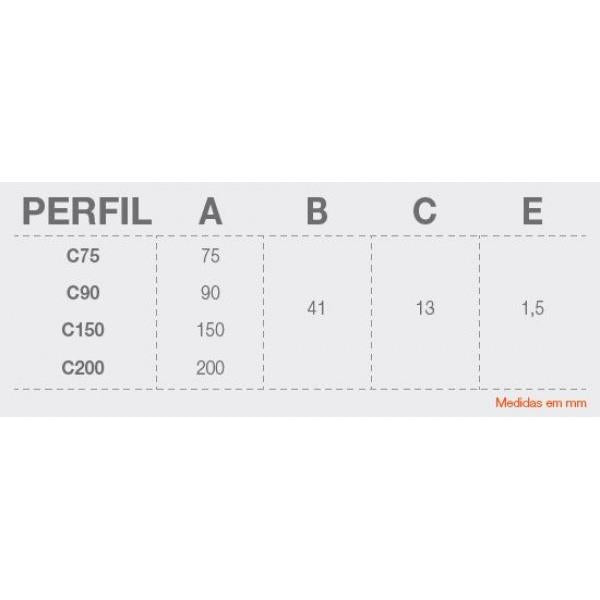 PERFIL C - PARA LSF