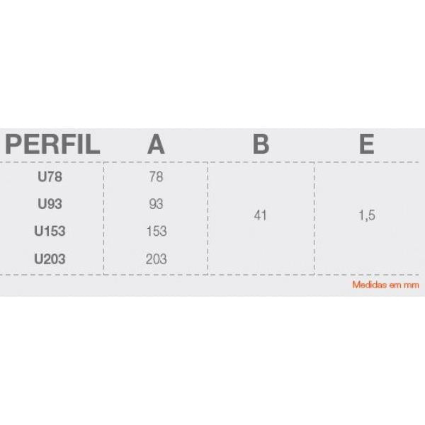 PERFIL U - PARA LSF
