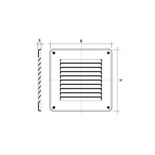 Grelha de ventilação Inox Quadradas