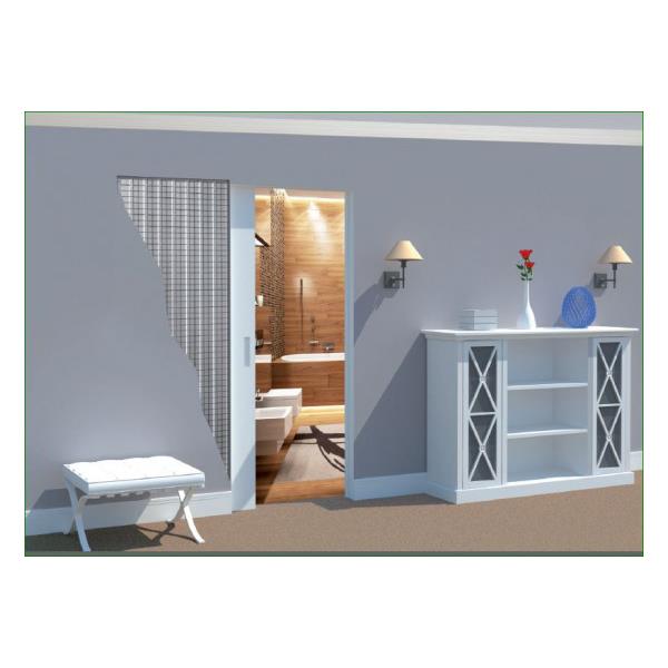 Caixilho porta de correr - Parede de gesso cartonado - Simples