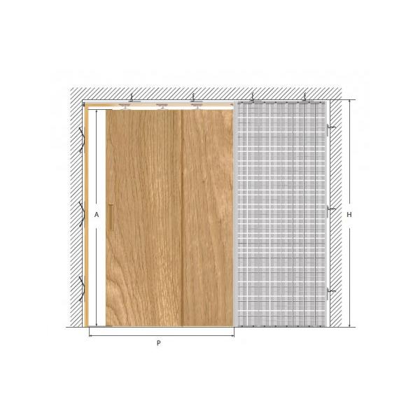 Cassete / caixilho kriket paralelo reboco
