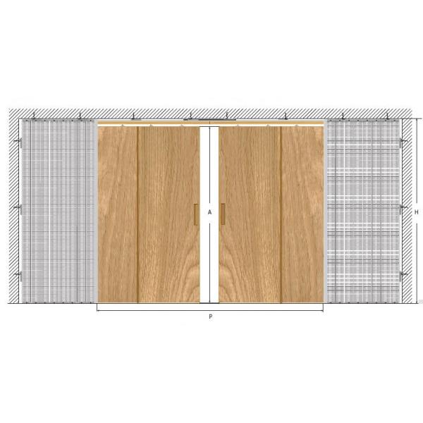 Cassete / Caixilho Kriket Dupla Paralela Reboco