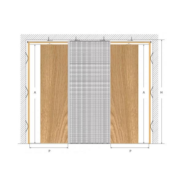 Cassete / caixilho kriket bilateral reboco