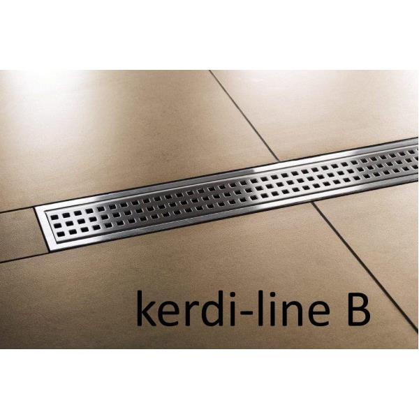 Remates e coberturas para escoamentos Kerdi-line - modelos A, B e C - SCHLÜTER