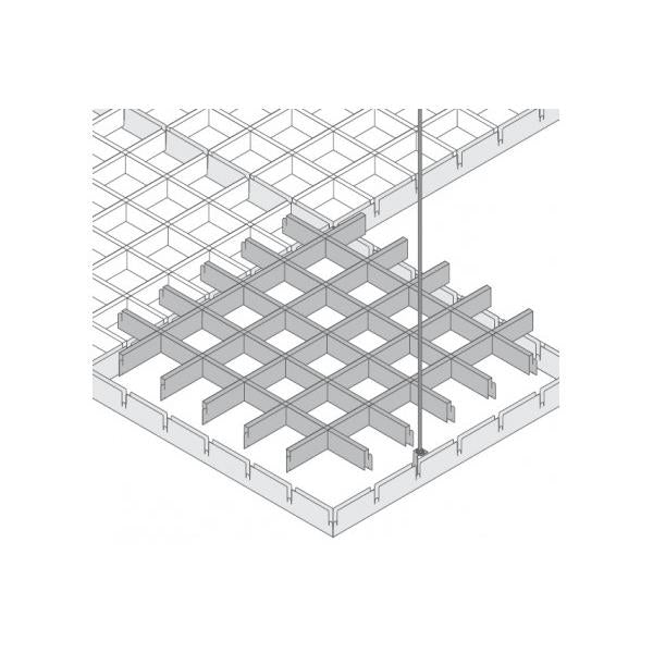 Teto metálico - Quadrículas Milan