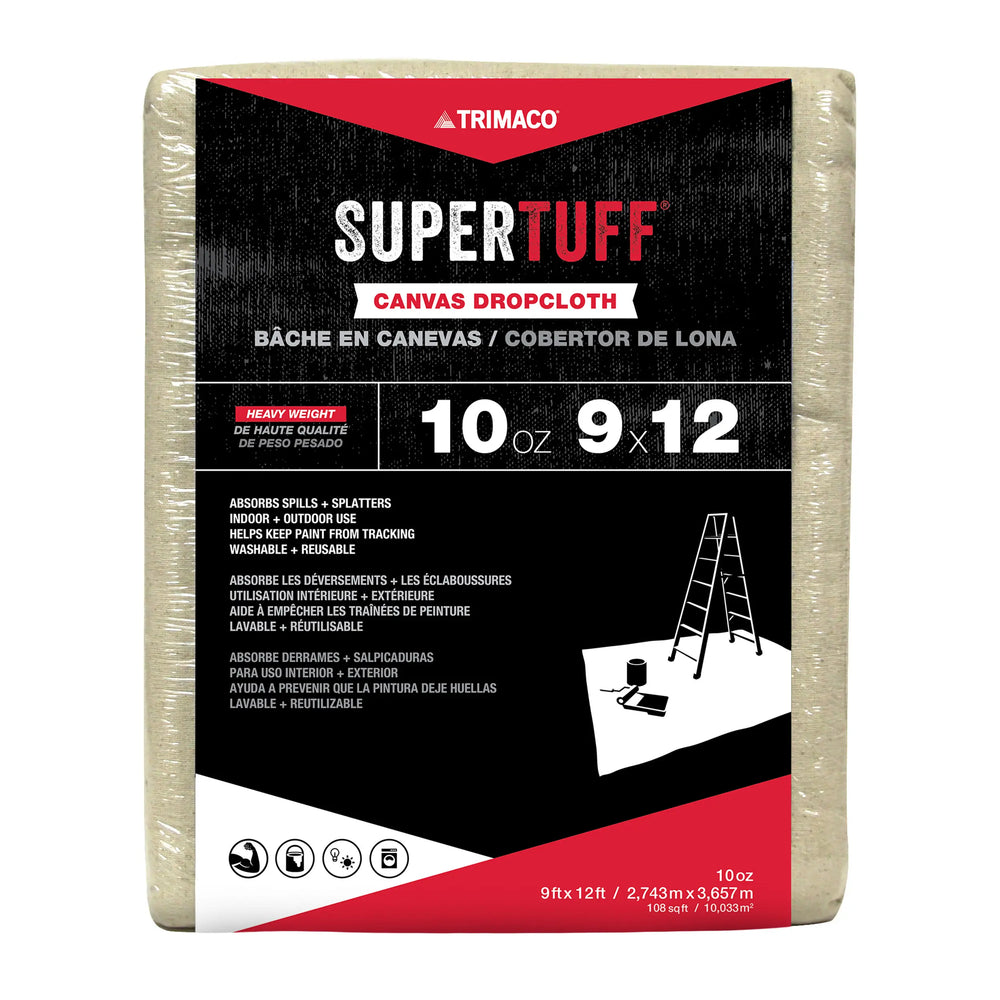 SuperTuff® Canvas Dropcloth - 2,74m x 3,66m - Trimaco®