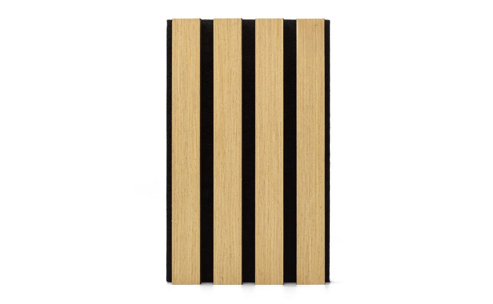 Painel Ripado Acústico - 1 Face Revestida - Carvalho Branco